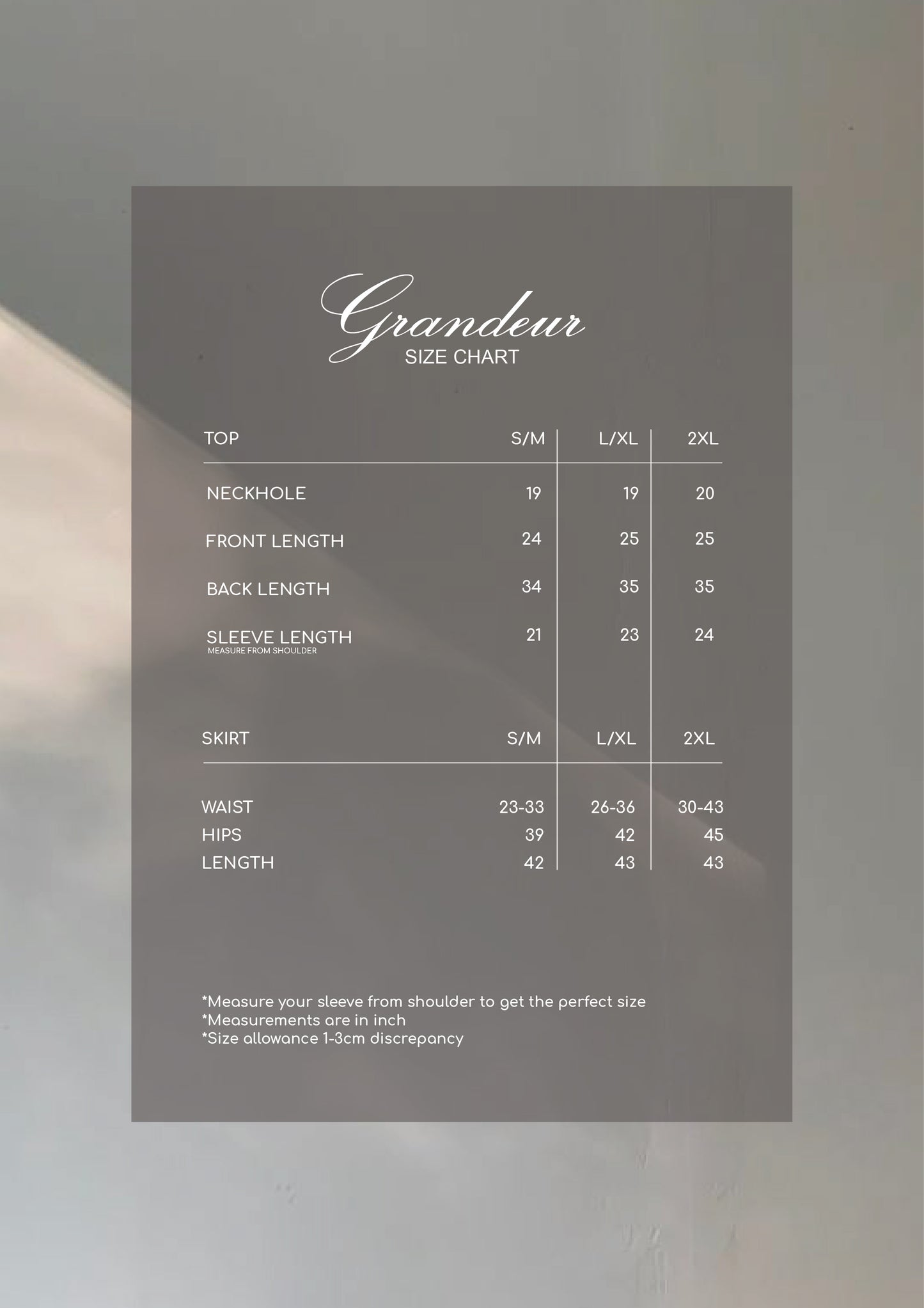 Grandeur Cape Set in Smokey