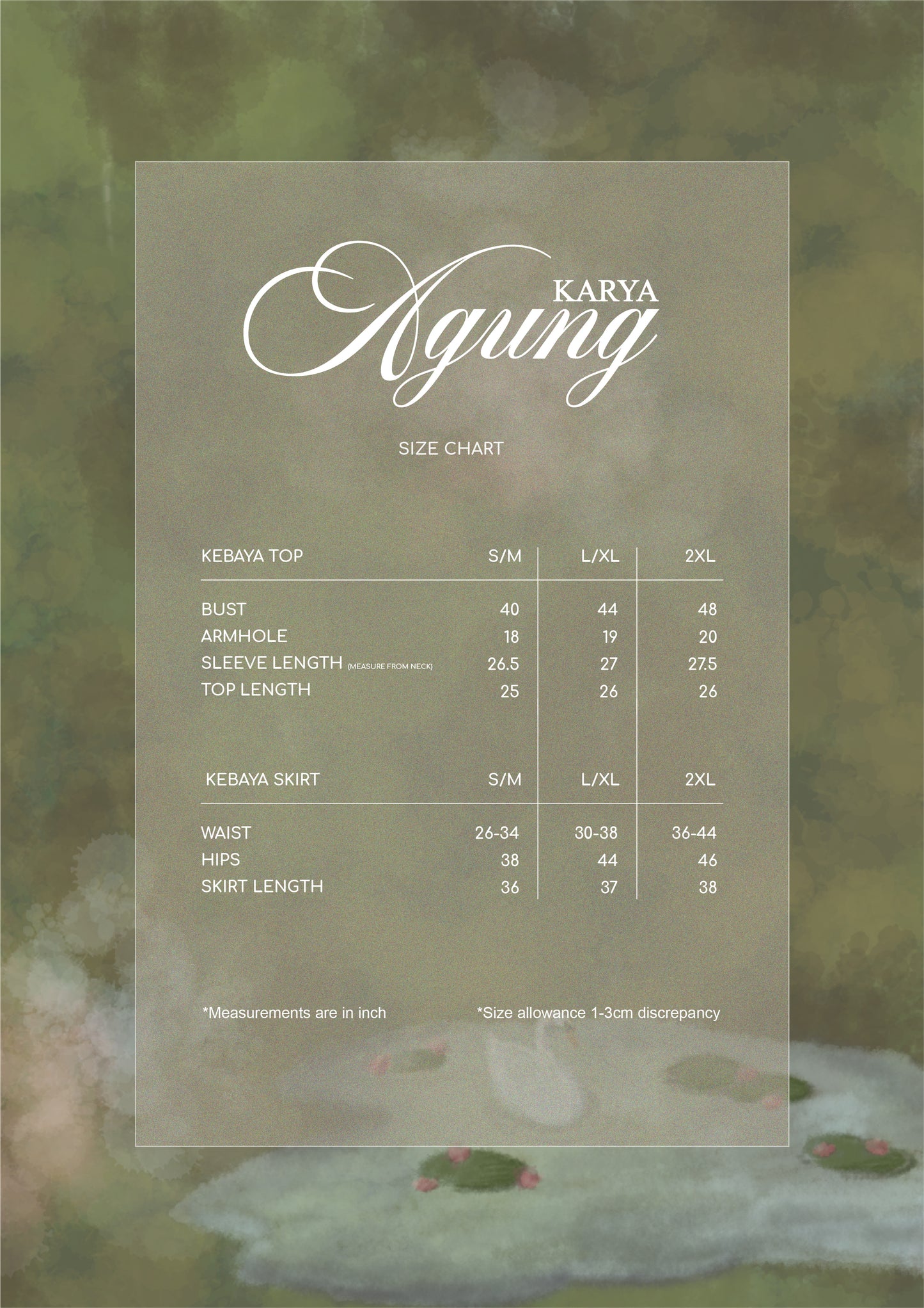 Kebaya Mawar Set with Organdy Shawl