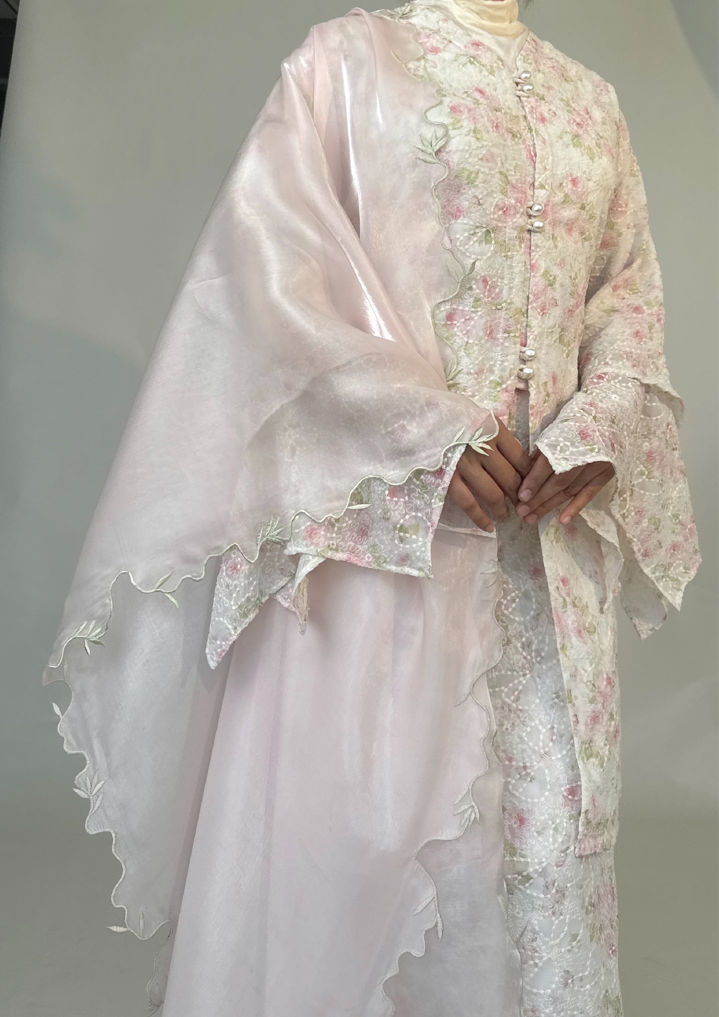(Preorder) Sophea Ethereal Kebaya Set with Shawl
