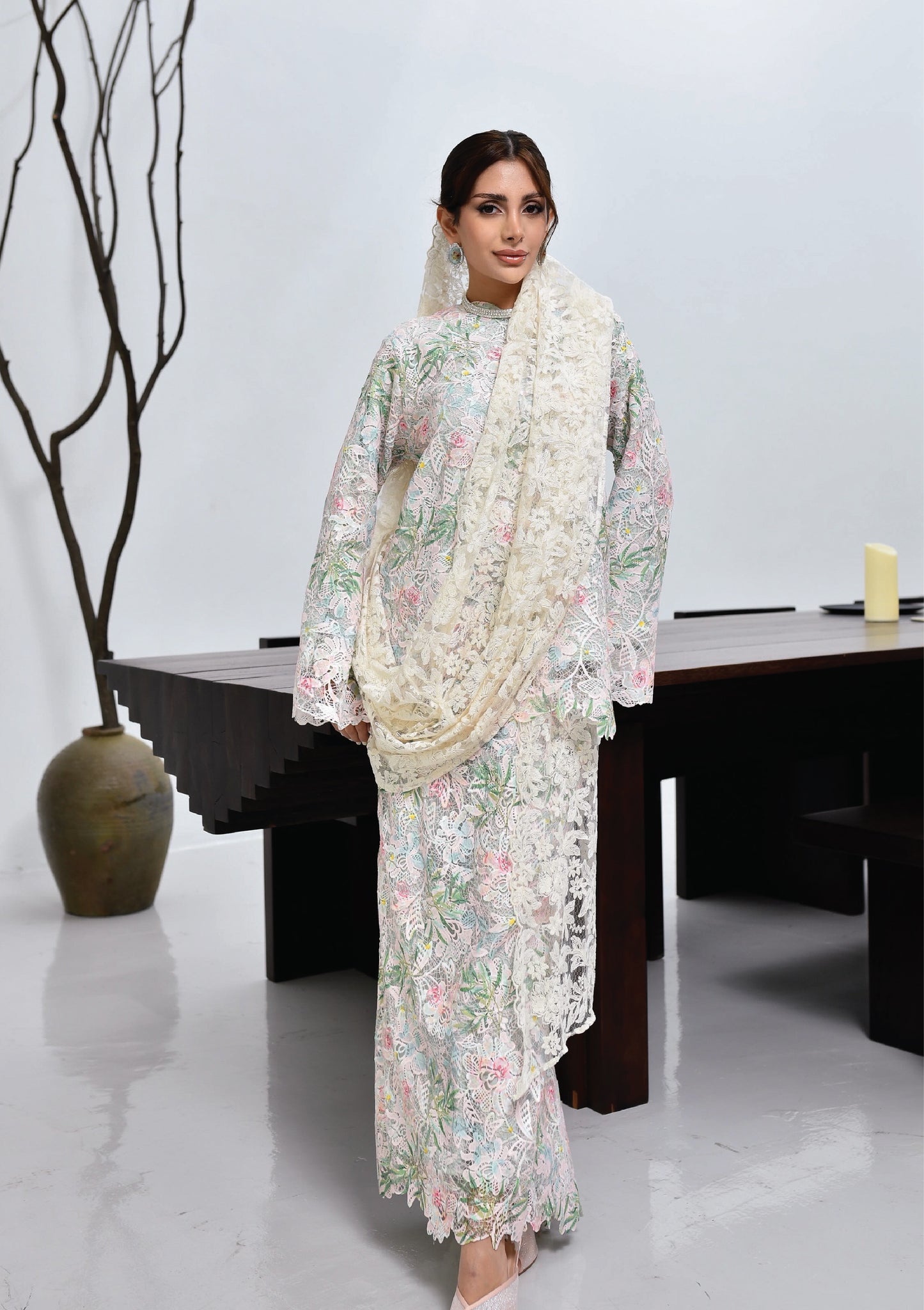 Whimsical Kurung Kedah with Sari Melur Selempang