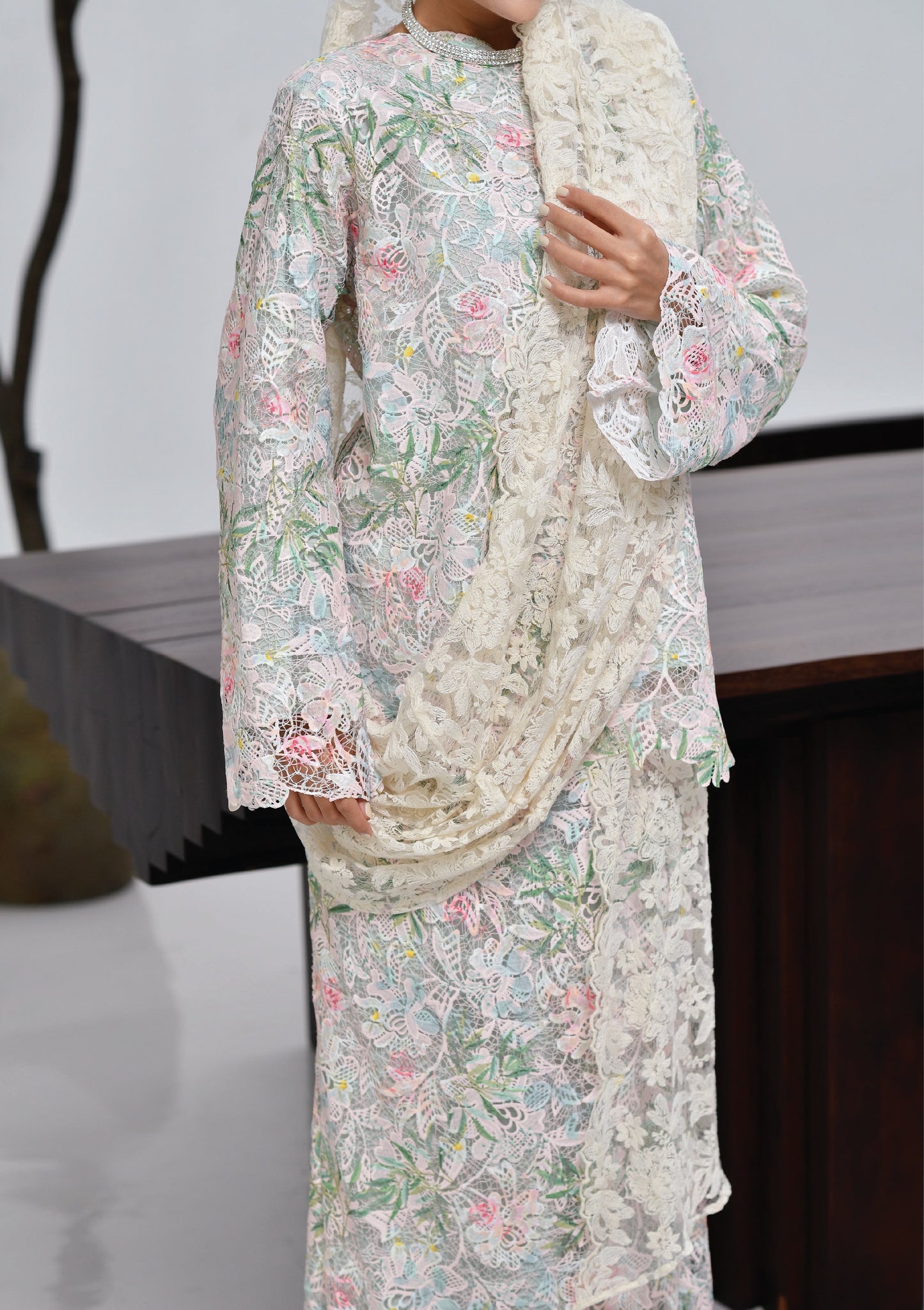 Whimsical Kurung Kedah with Sari Melur Selempang