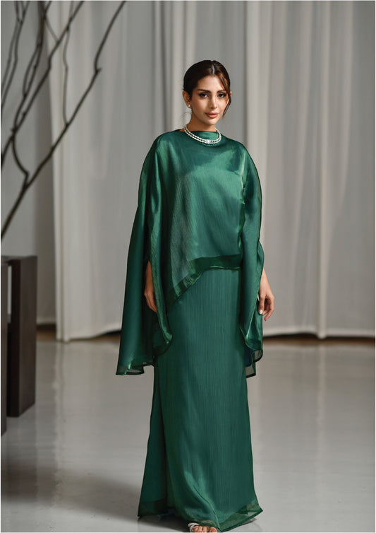 Grandeur Drape Set in Peacock