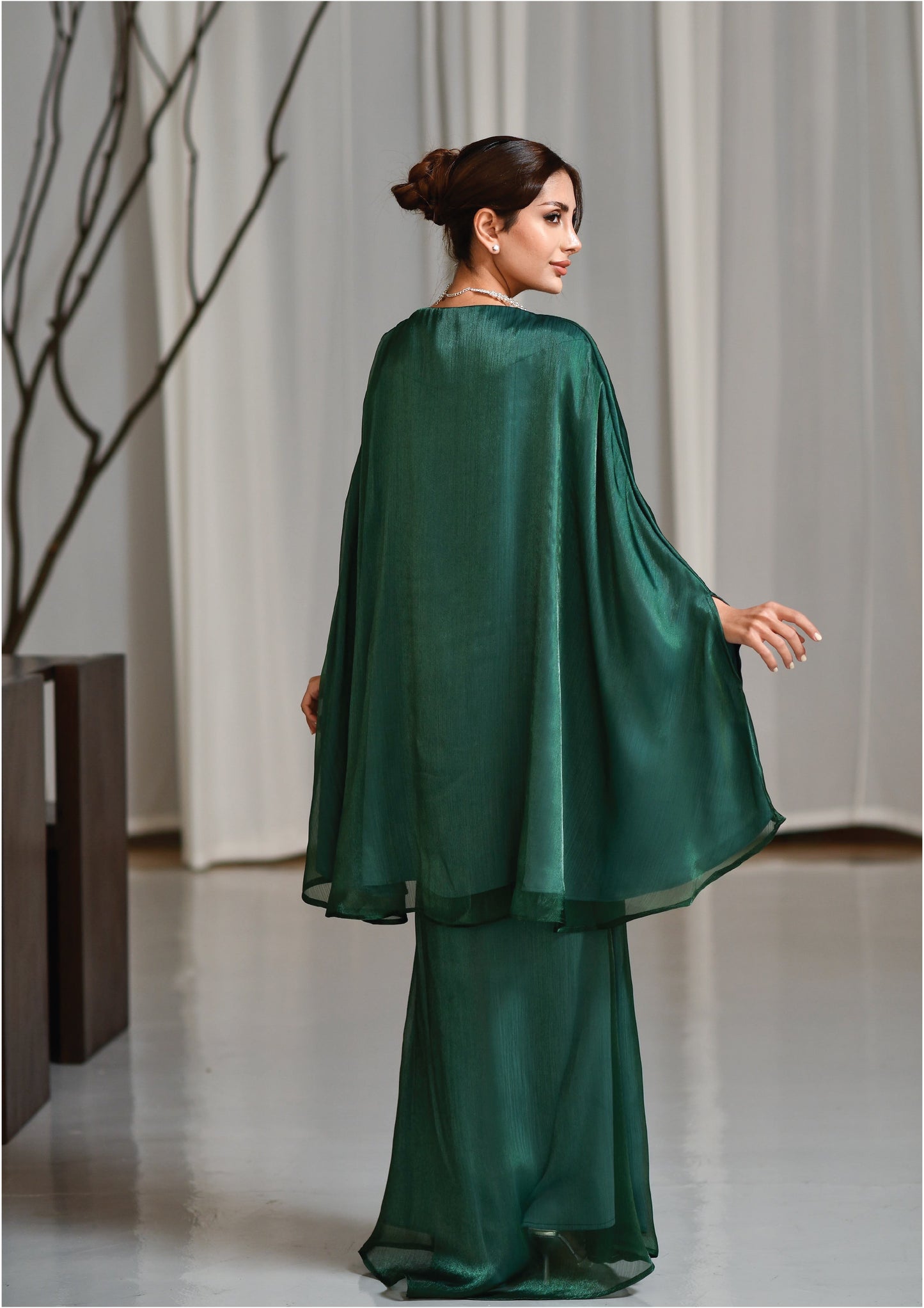 Grandeur Drape Set in Peacock