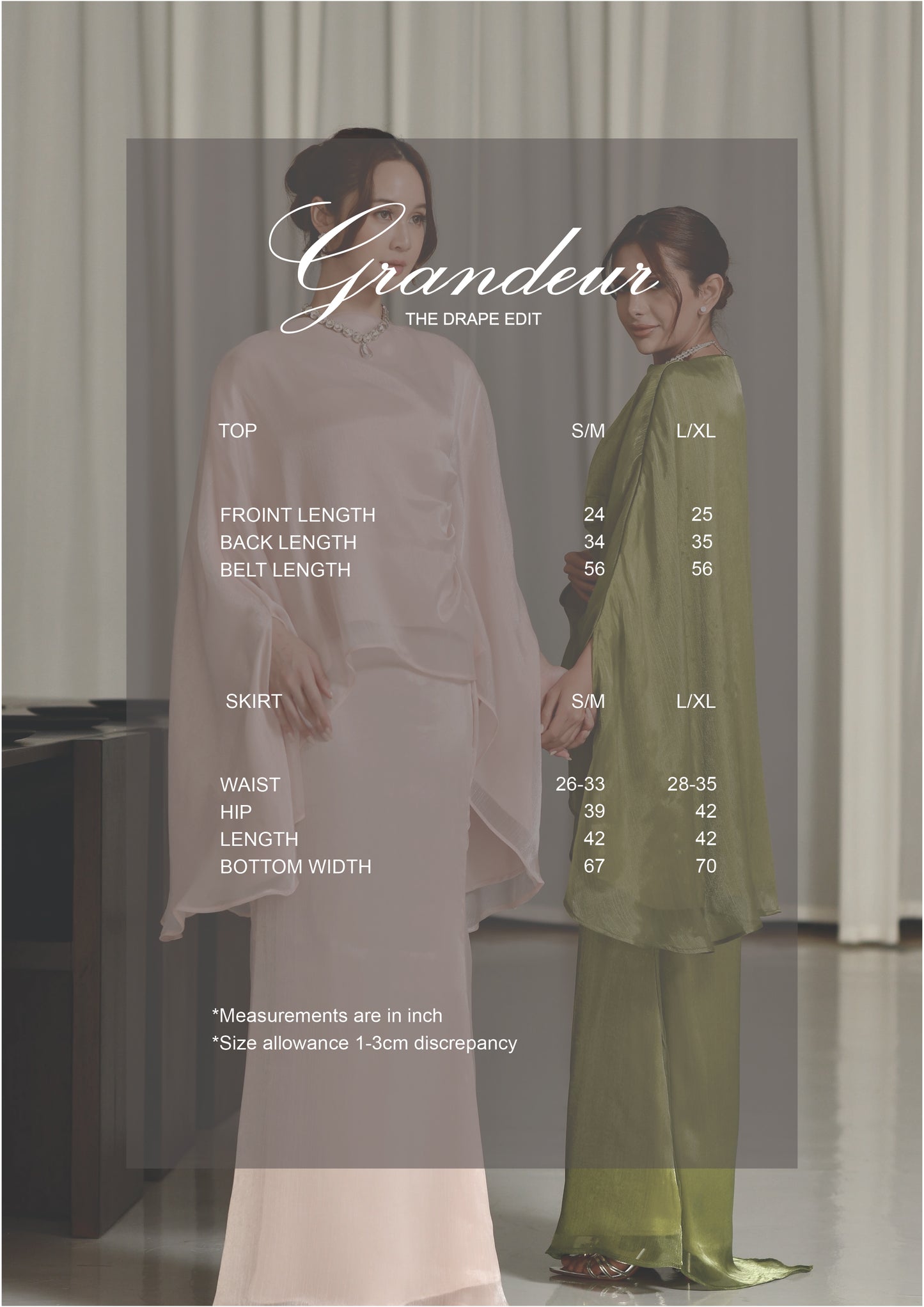Grandeur Drape Set in Celadon